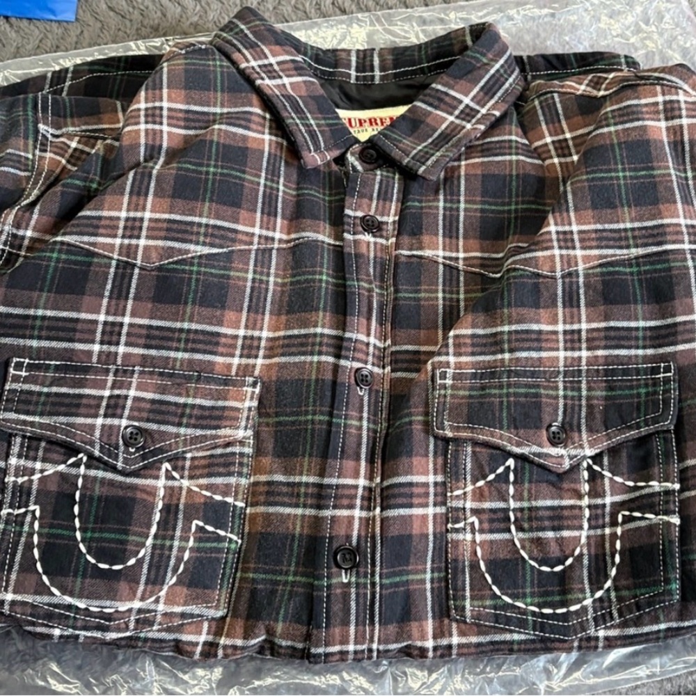 Supreme True religion, quilted flannel (size extra large )new in bag - Picture 6 of 14